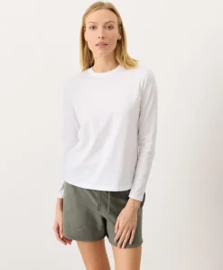 Women Pact Organic Softspun Essential Crewneck Long Sleeve Tee