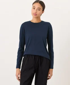 Women Pact Organic Softspun Essential Crewneck Long Sleeve Tee