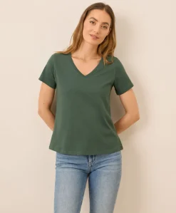 Women Pact Organic Softspun V-Neck Tee