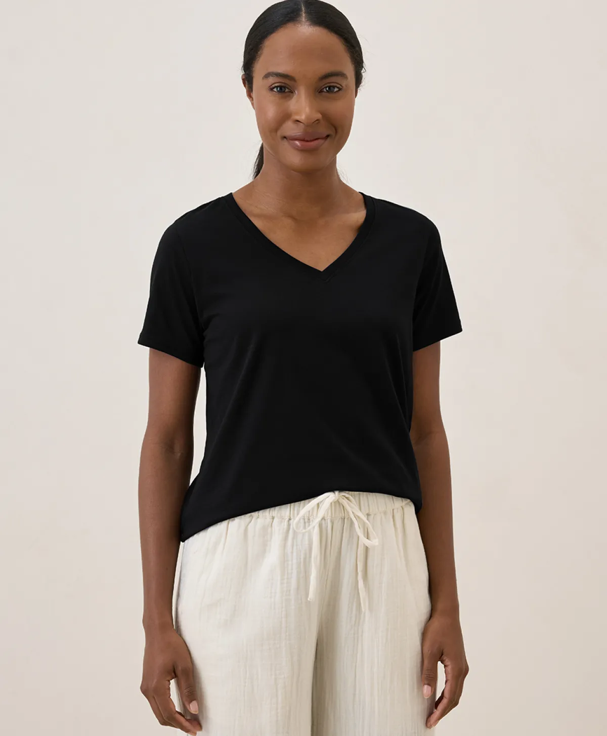 Women Pact Organic Softspun V-Neck Tee