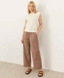 Women Pact Organic Stretch Poplin Wide Leg Pant