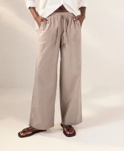 Women Pact Organic Stretch Poplin Wide Leg Pant