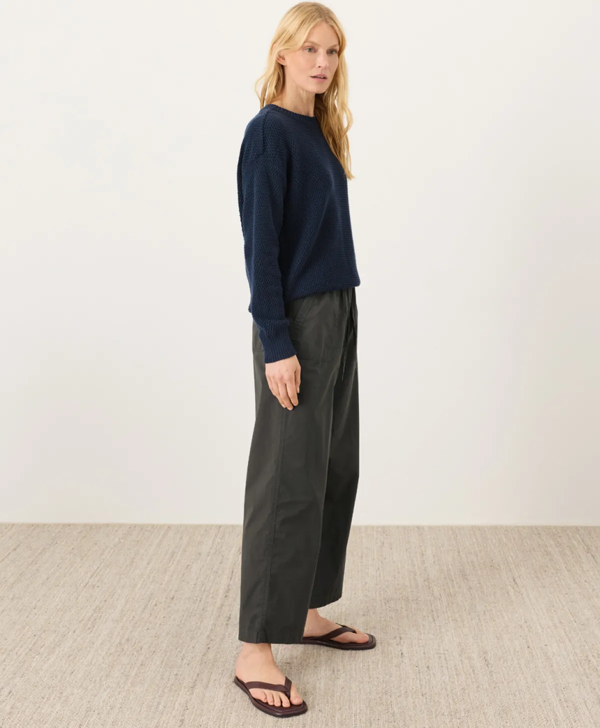 Women Pact Organic Stretch Poplin Wide Leg Pant