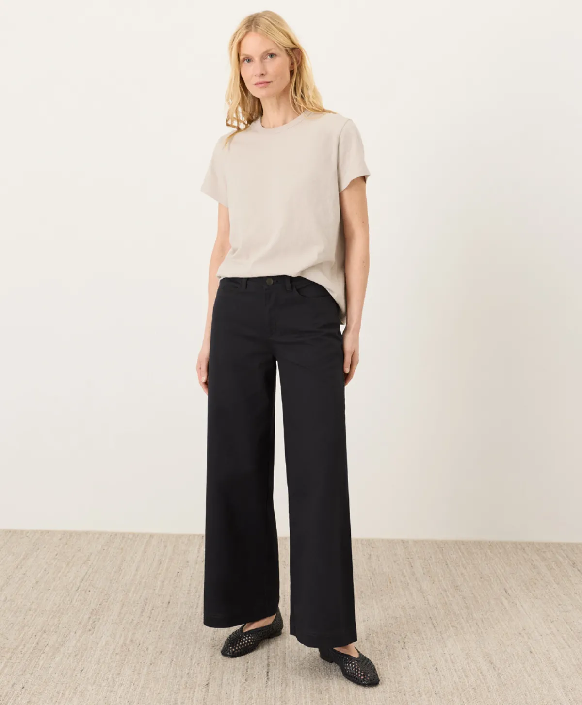 Women Pact Organic Stretch Twill Wide Leg Pant