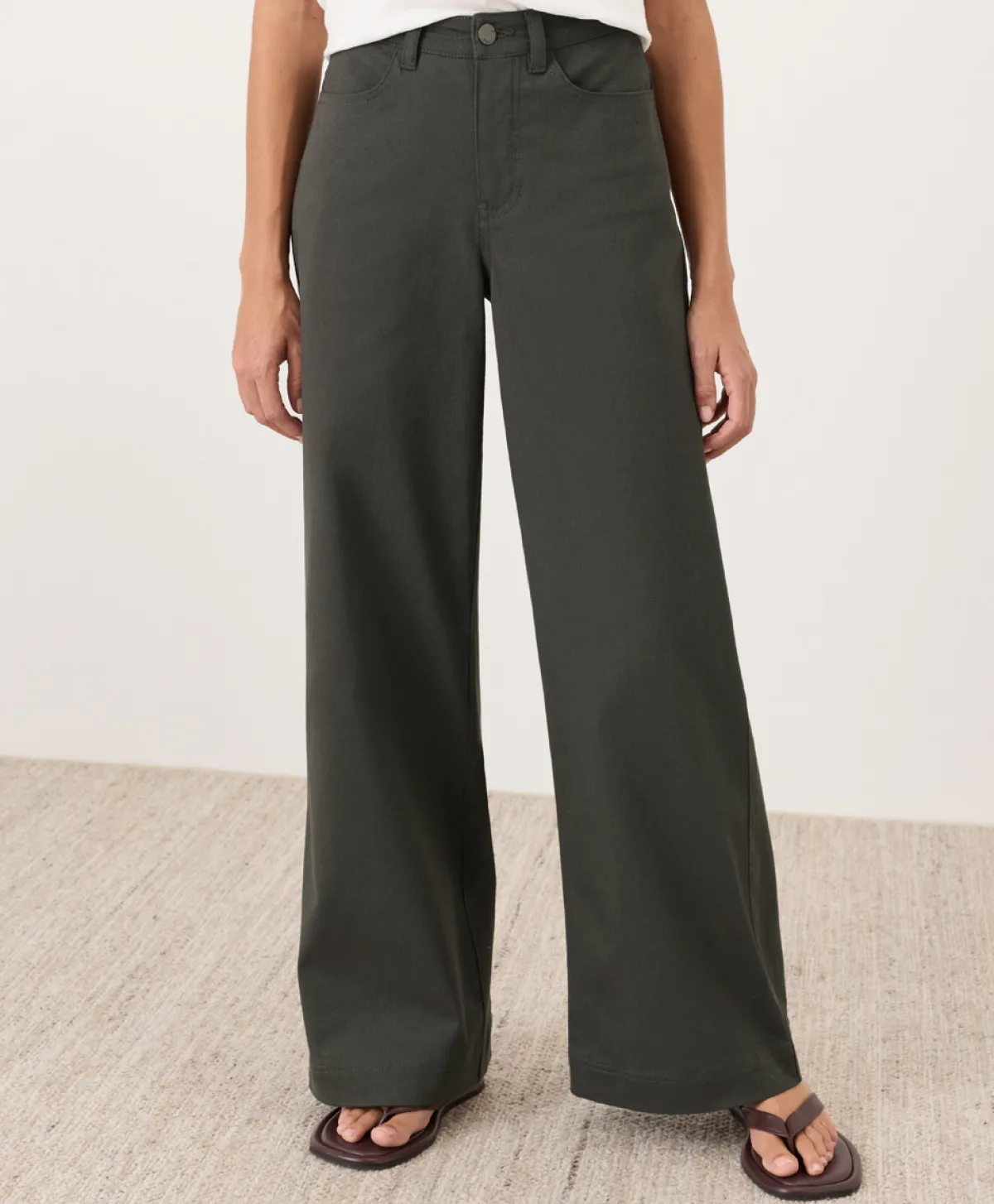 Women Pact Organic Stretch Twill Wide Leg Pant