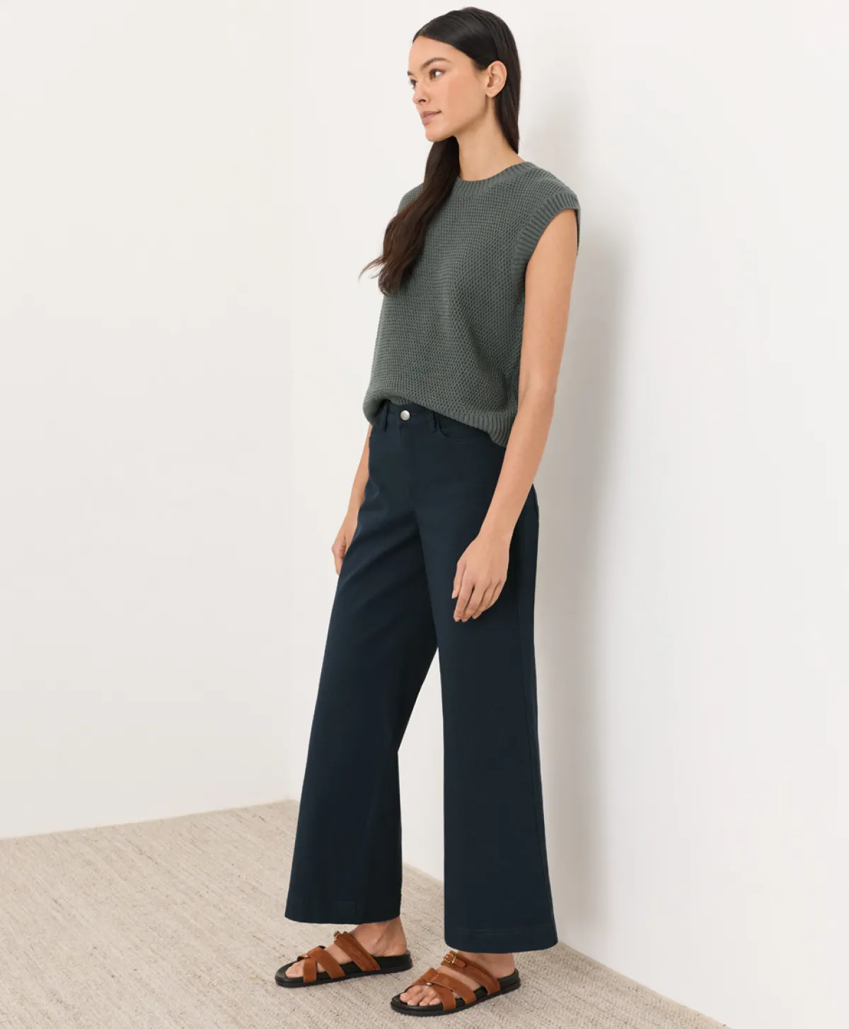 Women Pact Organic Stretch Twill Wide Leg Pant