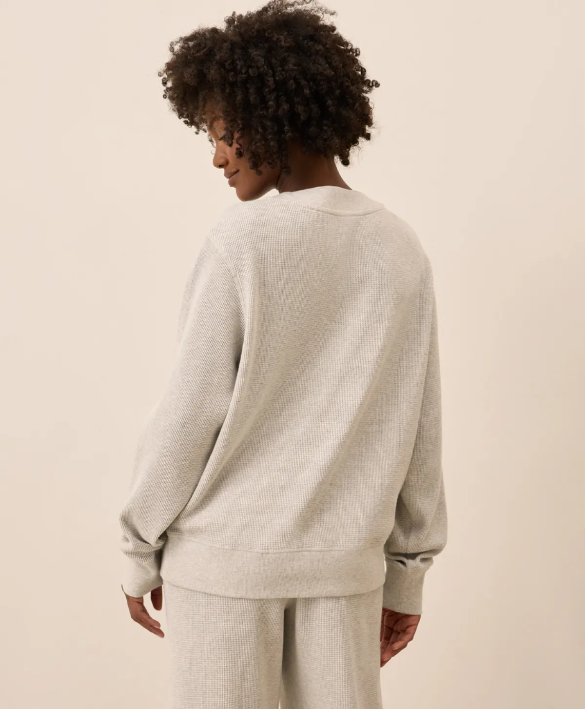 Women Pact Organic Thermal Waffle Henley Pullover
