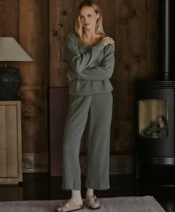 Women Pact Organic Thermal Waffle Wide Leg Pant