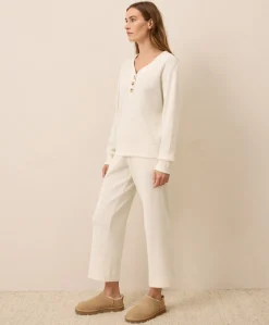 Women Pact Organic Thermal Waffle Wide Leg Pant