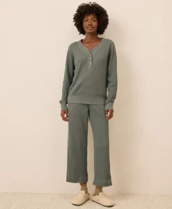 Women Pact Organic Thermal Waffle Wide Leg Pant