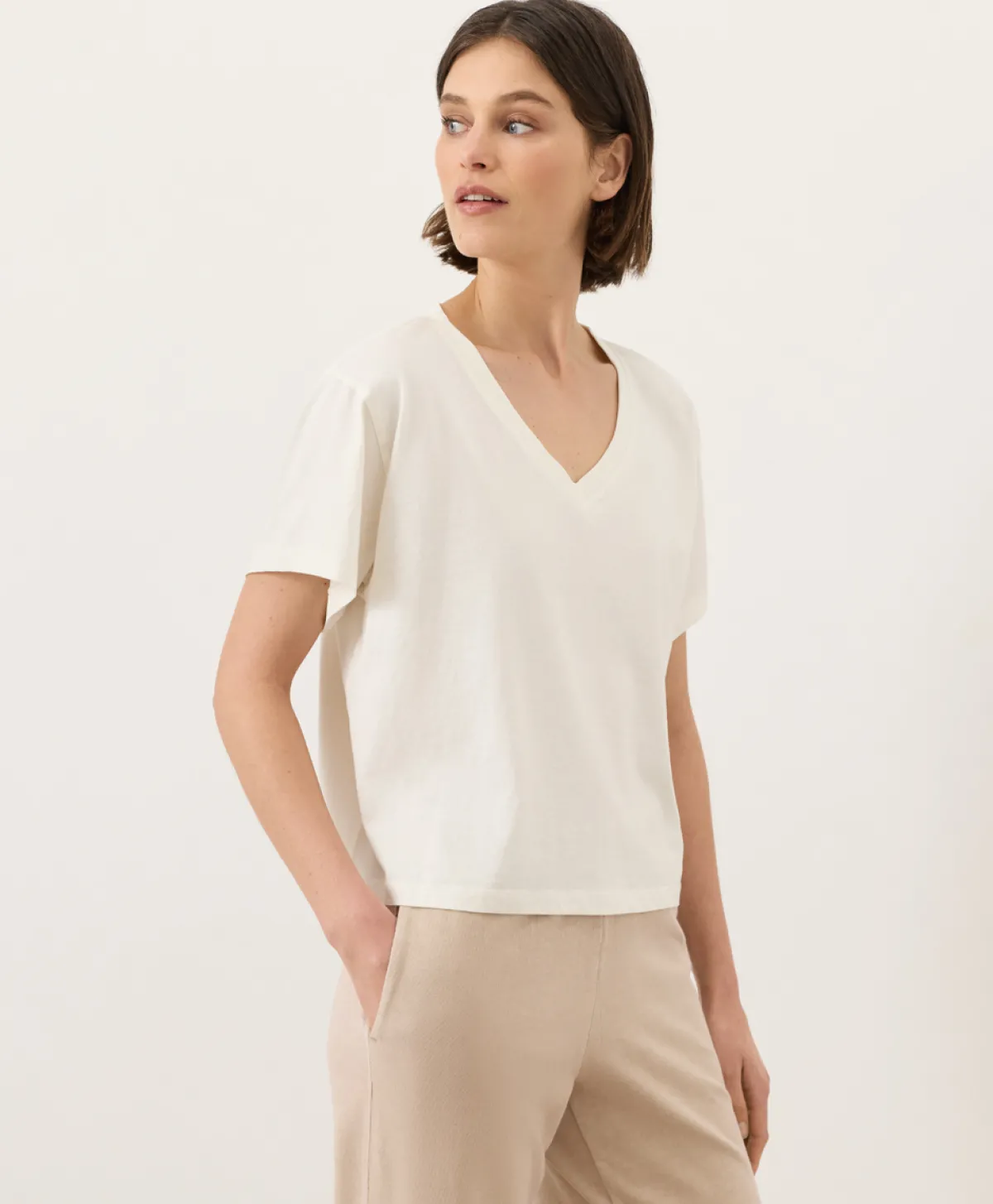 Women Pact Organic Vintage Jersey V-Neck Tee